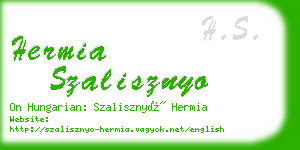 hermia szalisznyo business card